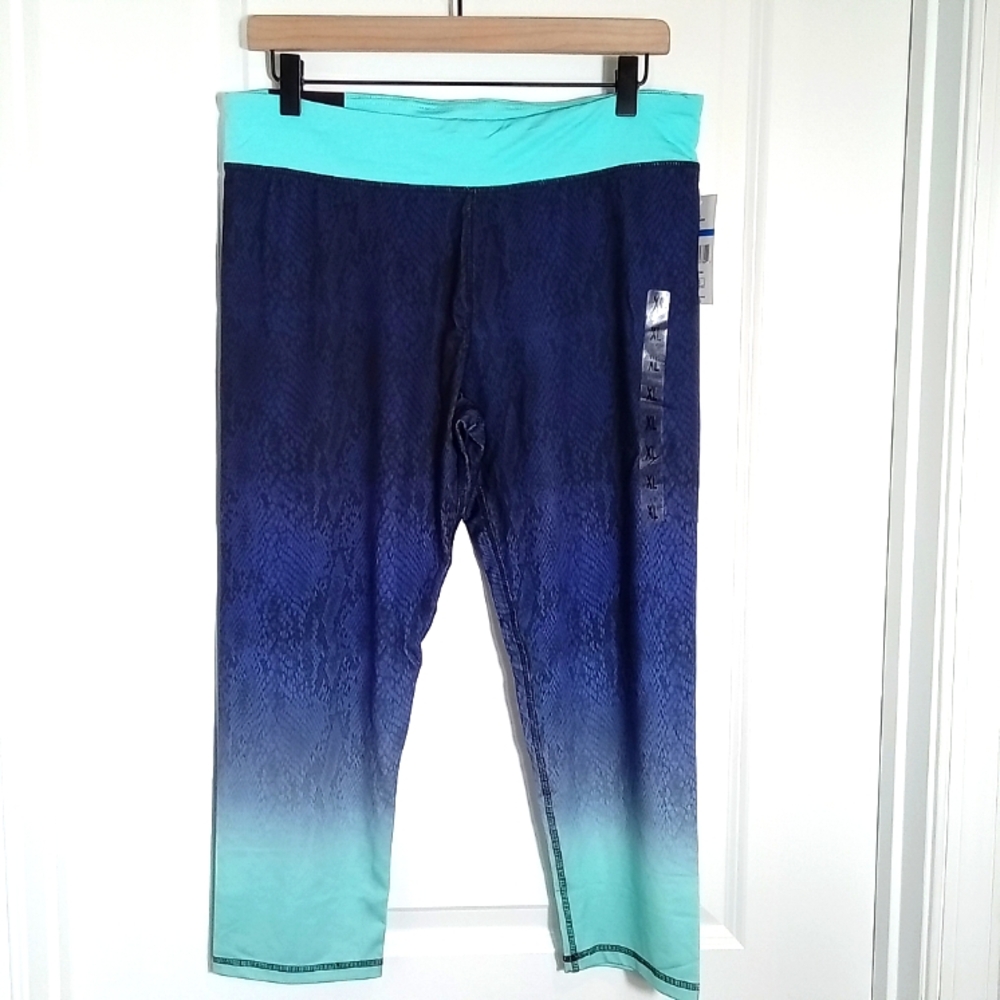 New Energie Gradient Blue and Green Athletic Capris